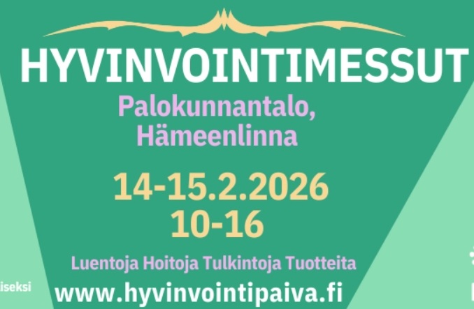 Hyvinvointimessut Hämeenlinna Jumalatarvoimat-luento la 14.2 klo 13