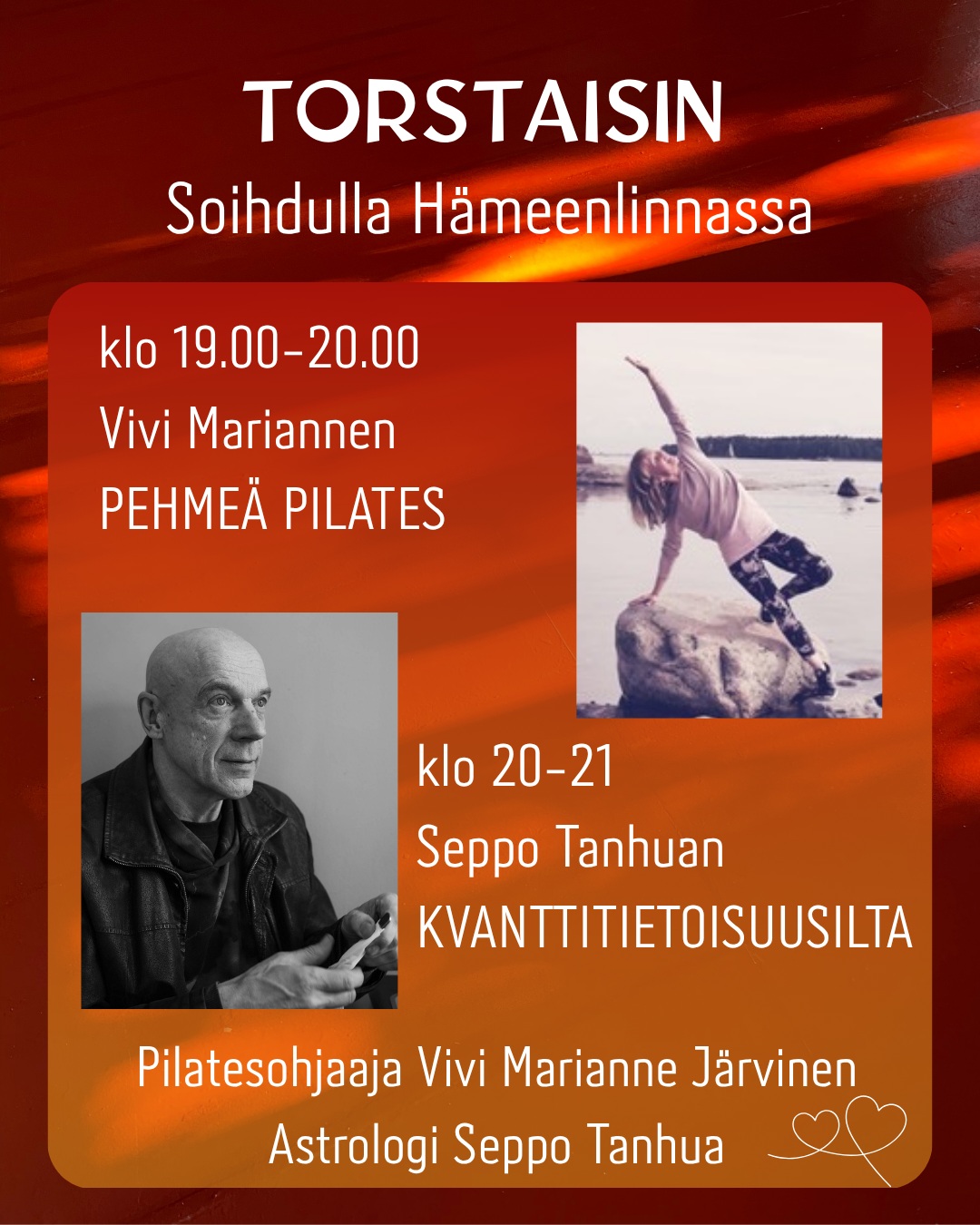 Pehmeä pilates & Kvanttitietoisuusilta 21.5 Hämeenlinna