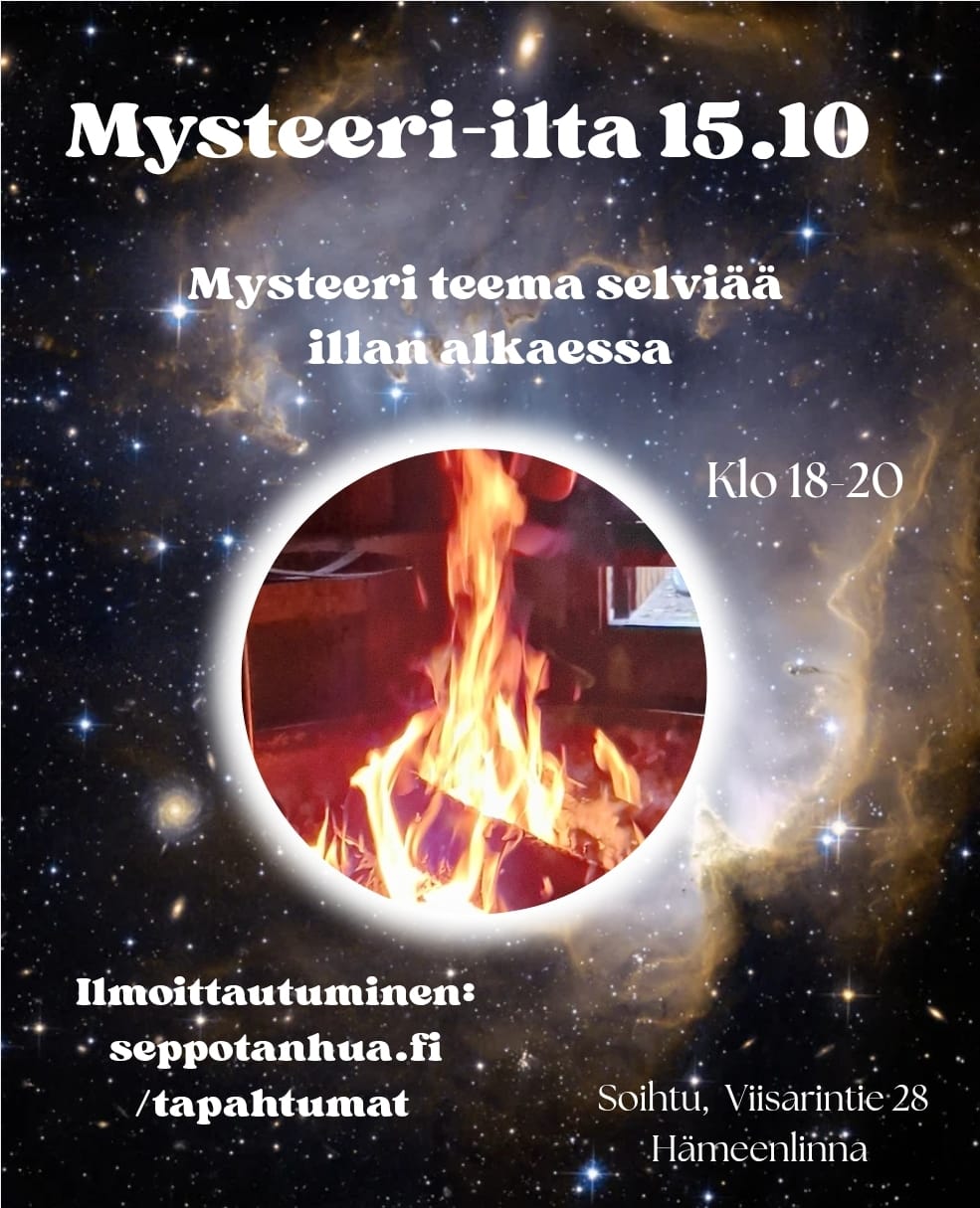 MYSTEERI-ILTA to 15.10 Hämeenlinna: Mysteeri-ilta