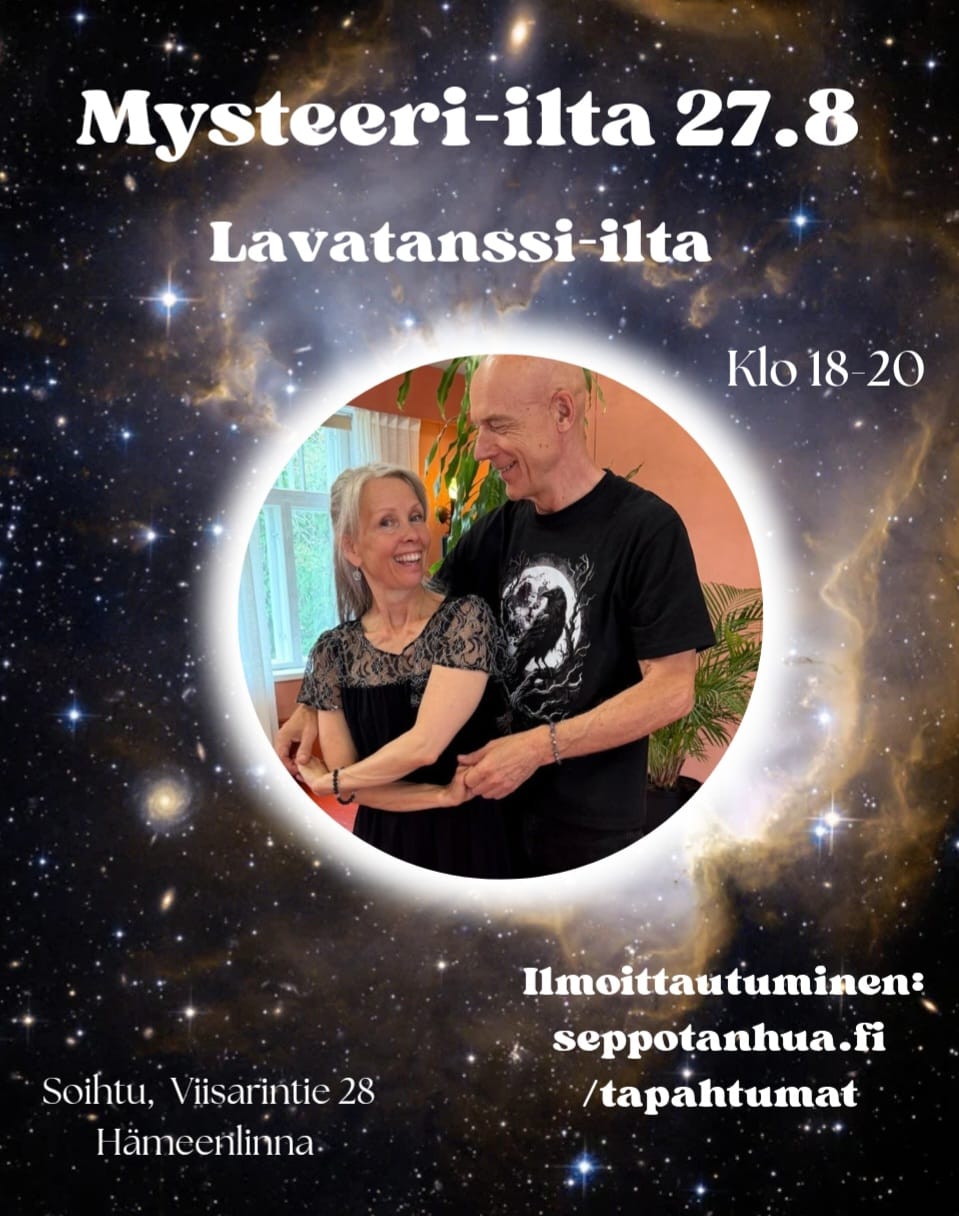 Sepon ja Vivin MYSTEERI-ILTA to 27.8 Hämeenlinna: Lavatanssi-ilta