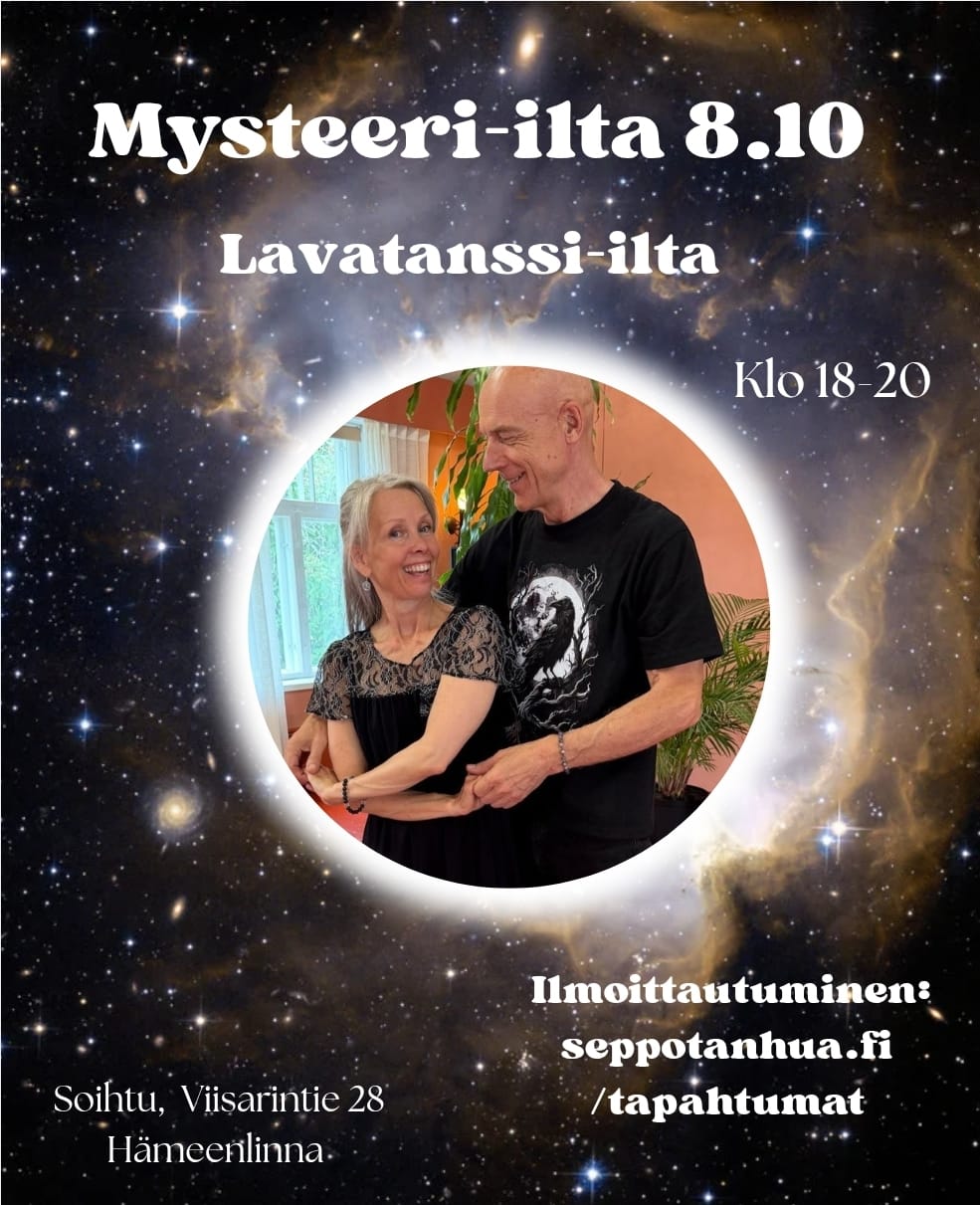 Sepon ja Vivin MYSTEERI-ILTA to 8.10 Hämeenlinna: Lavatanssi-ilta
